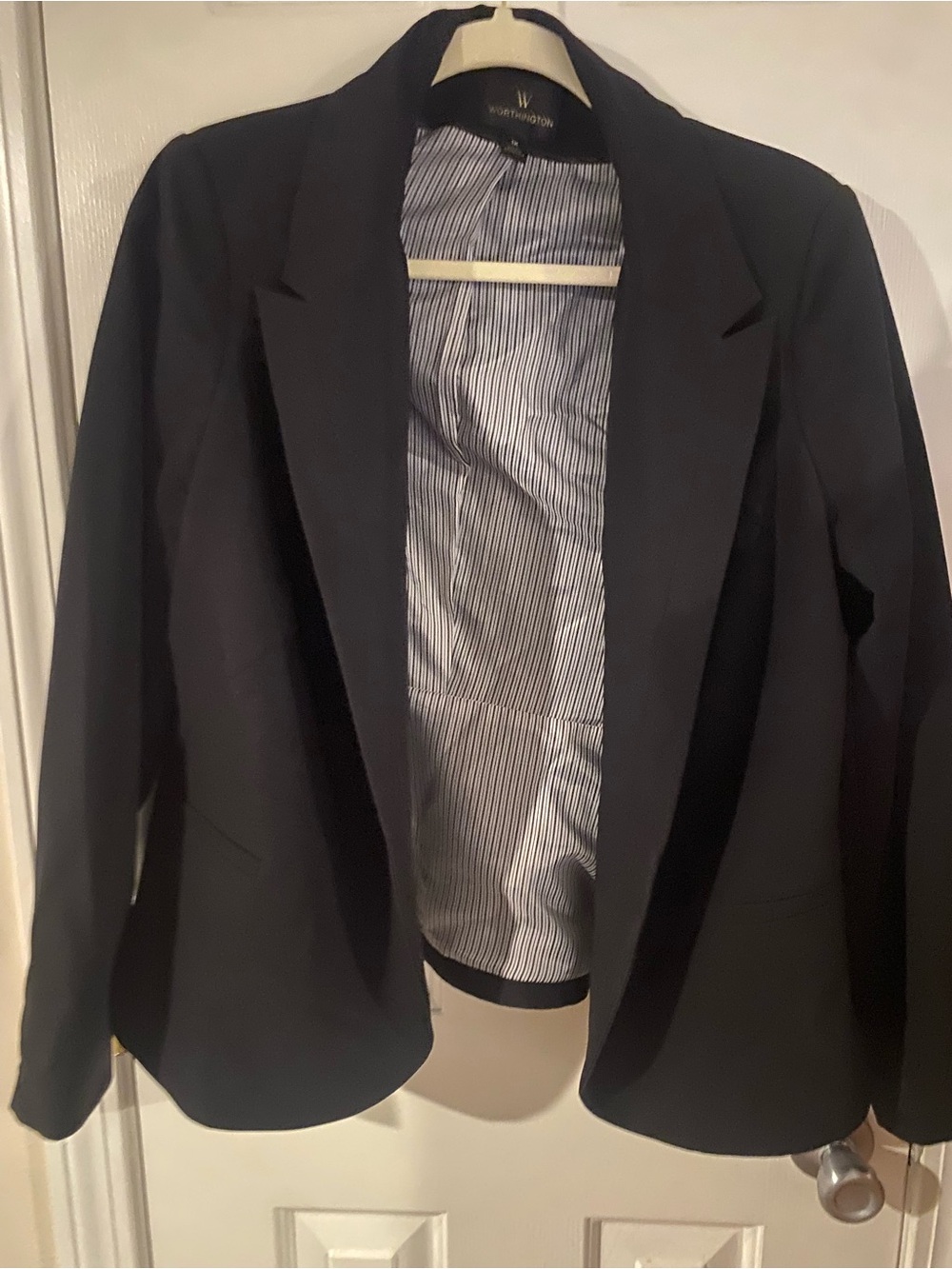 Worthington Black Women's Open-Front Blazer